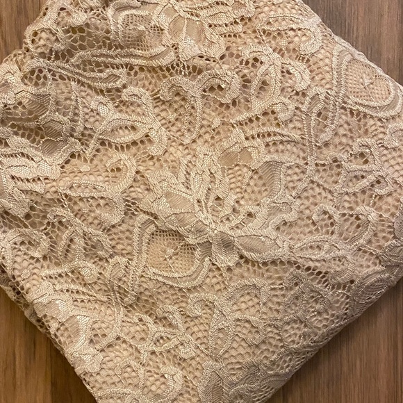 Revamped beige Lace Midi Dress - Picture 6 of 6